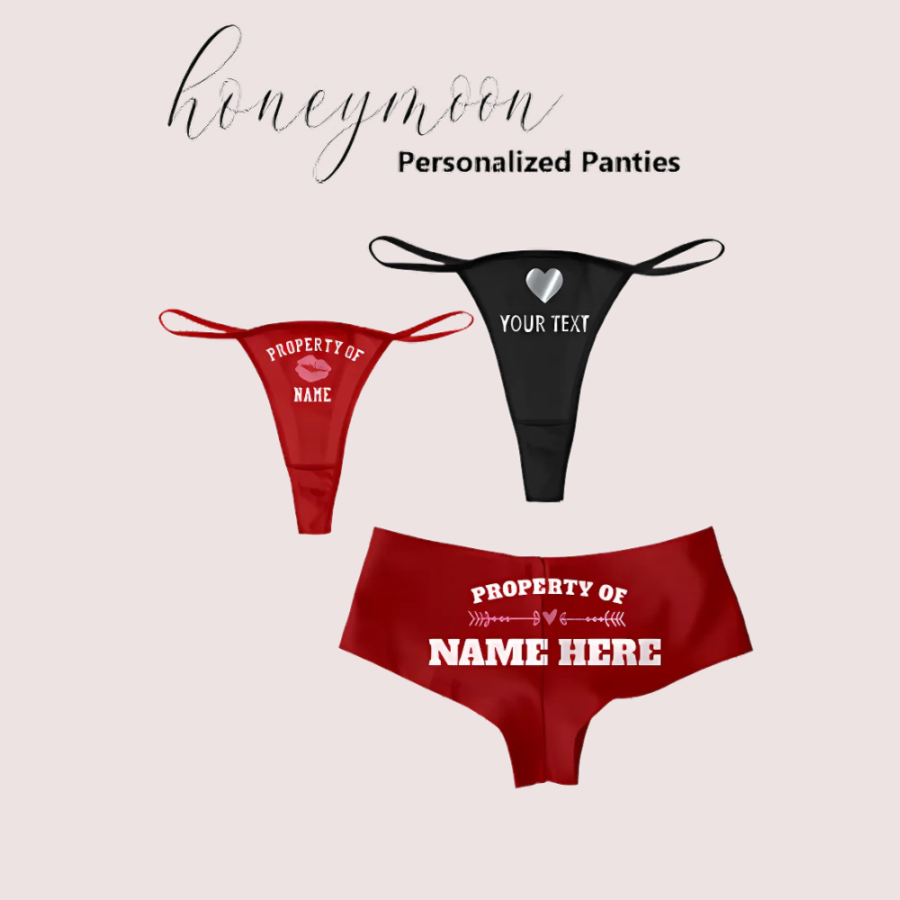 Glamour Honeymoon Personalized Panties Pack