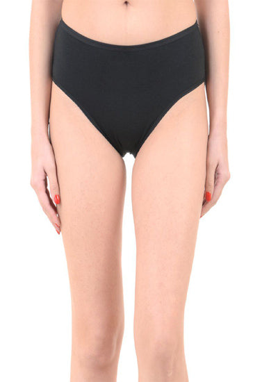 Comfy Glamourie Just My Size Women's Plus Size Tagless Black Cotton Panties(Pkt of 2)